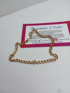 pulsera trazo medio enchapada en oro 18 - comprar online