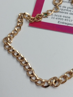 pulsera trazo medio enchapada en oro 18 en internet