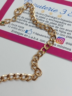 pulsera trazo medio enchapada en oro 18