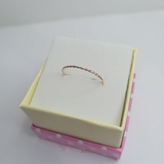 anillo trenza enchapado