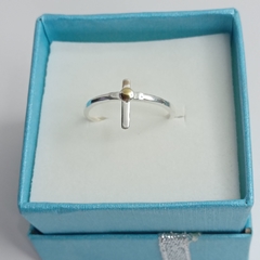 anillo plata 925 cnrucifijo