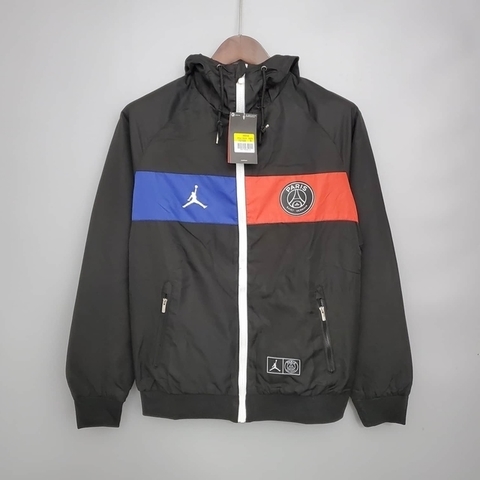 Jaqueta Corta Vento PSG 20 21 Preto Nike Jordan Preto