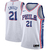 Regata Philadelphia 76ers Joel Embiid 21 Nike Swingman - Branco