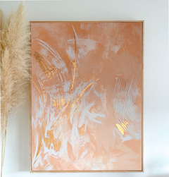 Pantone 2024 Peach Fuzz, quadro abstrato 