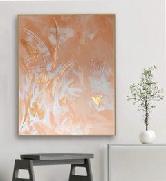 Pantone 2024 Peach Fuzz, quadro abstrato 