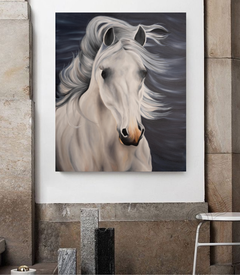 cavalos, quadro de cavalos, cavalo branco.