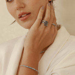AG-Blu Bracelete prata e topázios - comprar online