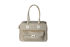 BOLSA PARIS CROCO DOURADA