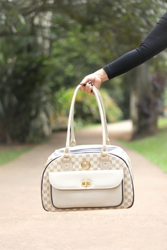 BOLSA LONDON MONOGRAMA OFF WHITE - loja online