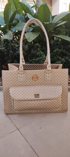 BOLSA~IBIZA CROCO DOURADA - comprar online