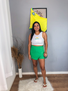 Cropped Canelado Regata Cavada - loja online