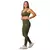 LEGGING CÓS DRAPEADO WORKOUT VERDE MILITAR - comprar online