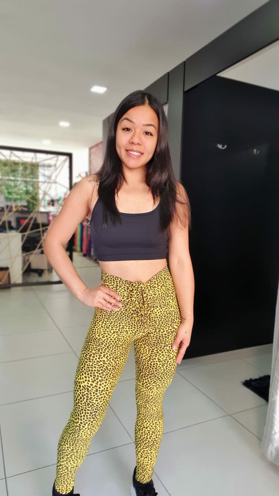 Legging best sale com cordao