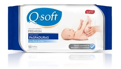 TOALLITAS HÙMEDAS ANTIPASPADURAS Q-SOFT PREMIUM X 50 UNIDADES CON ÒXIDO DE ZINC