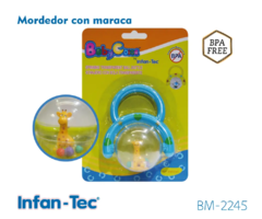 Mordedor Sonajero INFAN-TEC con maracas JIRAFITA