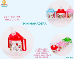 MINIMAMADERA SHURITA CON ASAS Y TETINA DE SILICONA x 250 ml