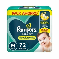 Pampers BABY-DRY M 72 unidades HIPOALERGÈNICO