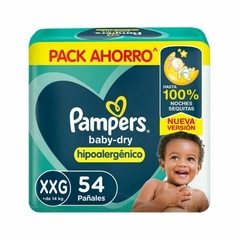 Pampers BABY-DRY XXG 54 unidades HIPOALERGÈNICO