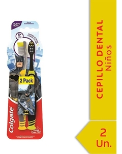 CEPILLO DIENTES BATMAN X 2 UNIDADES 6 AÑOS + COLGATE KIDS