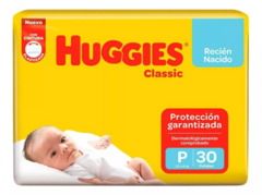 Huggies CLASSIC Talle P 30 unidades con CINTURA ELASTIZADA