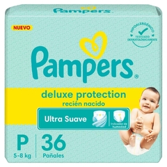 Pampers DELUXE PROTECTION P 36 unidades Hipoalergènico con Indicador de humedad