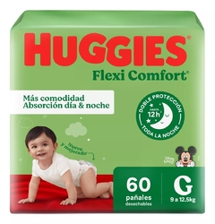 Huggies FLEXI COMFORT Talle G 60 unidades Pack Ahorro