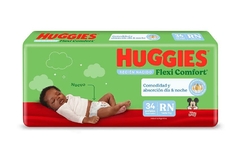 Huggies FLEXI COMFORT Talle RN 34 unidades Pack Ahorro