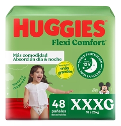 Huggies FLEXI COMFORT Talle XXXG 48 unidades Pack Ahorro