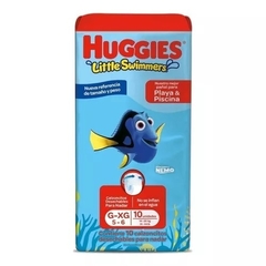 Huggies Pañales de agua LITTLE SWIMMERS DORY Talle G/XG De 14 a 20 Kg x 10 unidades