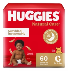 Huggies NATURAL CARE Talle G 60 unidades Pack Ahorro