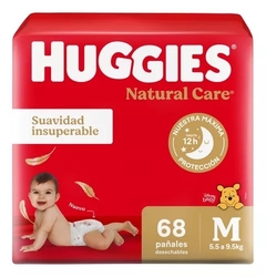 Huggies NATURAL CARE Talle M 68 unidades Pack Ahorro