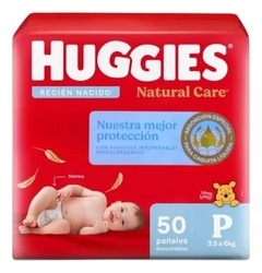 Huggies NATURAL CARE Talle P 50 unidades Pack Ahorro