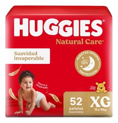 Huggies NATURAL CARE Talle XG 52 unidades Pack Ahorro