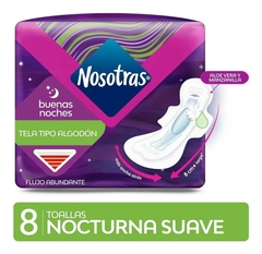 NOSOTRAS NOCTURNA SUAVE 8 TOALLAS FEMENINAS