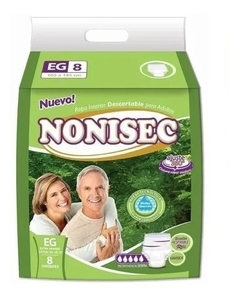 NONISEC ROPA INTERIOR TALLE EG X 8 UNIDADES