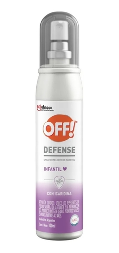 Repelente O F F DEFENSE Infantil con Icaridina Spray x 100 ml en internet