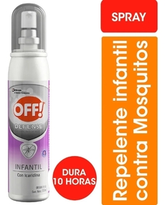 Repelente O F F DEFENSE Infantil con Icaridina Spray x 100 ml