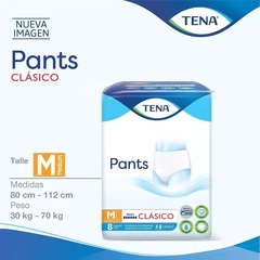 TENA PANTS CLASICO TALLE M UNISEX X 8 UNIDADES DE 30 A 70 KG en internet