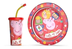 SET DE REGALO PEPPA PIG PLATO + VASO SPORT + CUCHARA en internet