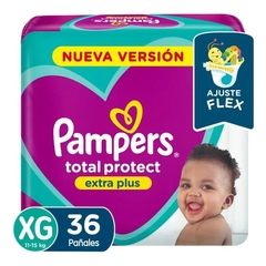 Pampers TOTAL PROTECT XG 36 unidades EXTRA PLUS