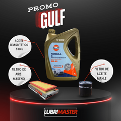 Servicio Gulf 5w40 4L + Filtro Aceite + Filtro aire + Colocación