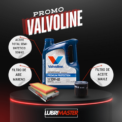 Servicio valvoline 10w40 4L + Filtro Aceite + Filtro aire + Colocación