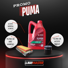 Servicio Puma 20w50 4L + Filtro Aceite + Filtro aire + Colocación