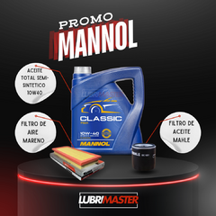 Servicio Mannol 10w40 4L + Filtro Aceite + Filtro aire + Colocación