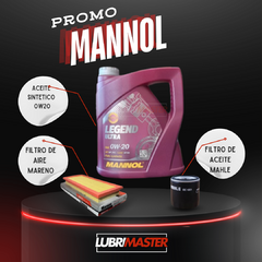 Servicio Mannol 0w20 4L + Filtro Aceite + Filtro aire + Colocación