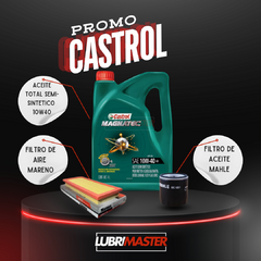 Servicio Castrol 10w40 4L + Filtro Aceite + Filtro aire + Colocación