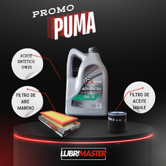 Servicio Puma 0w20 4L + Filtro Aceite + Filtro aire + Colocación