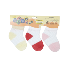 Meia Bebê kit c/3 pares 0 a 6 meses - Ratimbum - comprar online