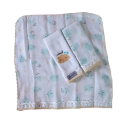 Paninho de Boca Bebê Babete Fraldinha kit c/3 un - Alvinha - loja online