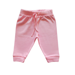 Calça Mijão Bebê Suedine Algodão Rosa Claro